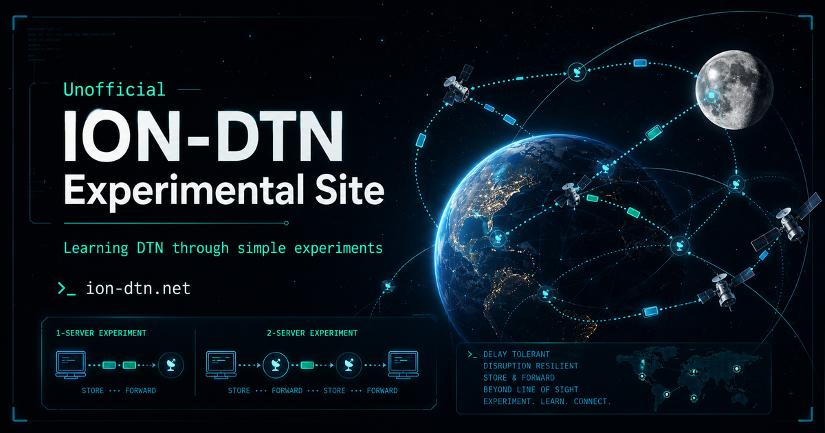 Unofficial ION-DTN Experimental Site banner