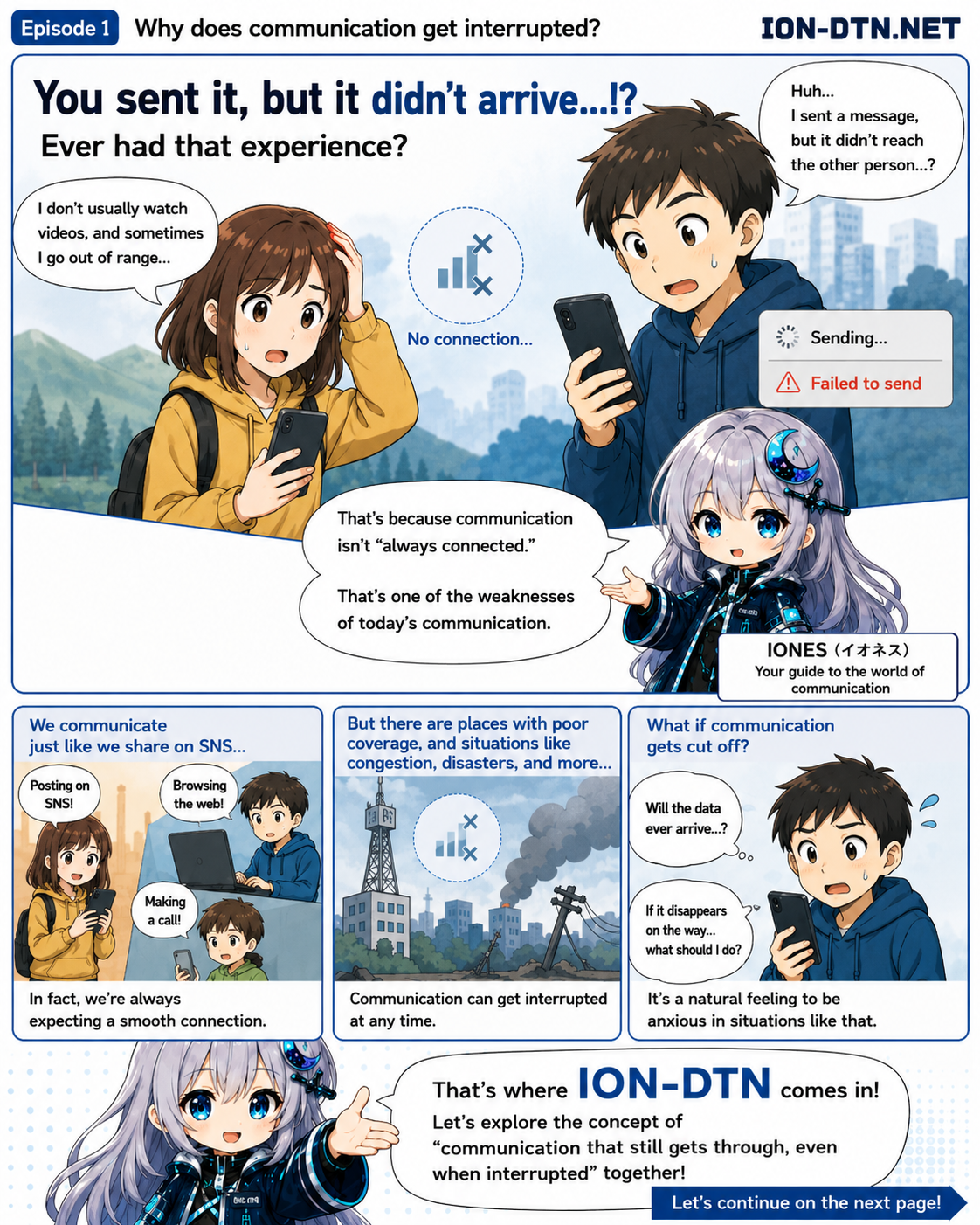 ION-DTN Explained Through Manga, page 1 of 8